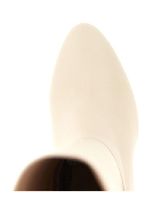 Stuart Weitzman White Madison Leather Boots