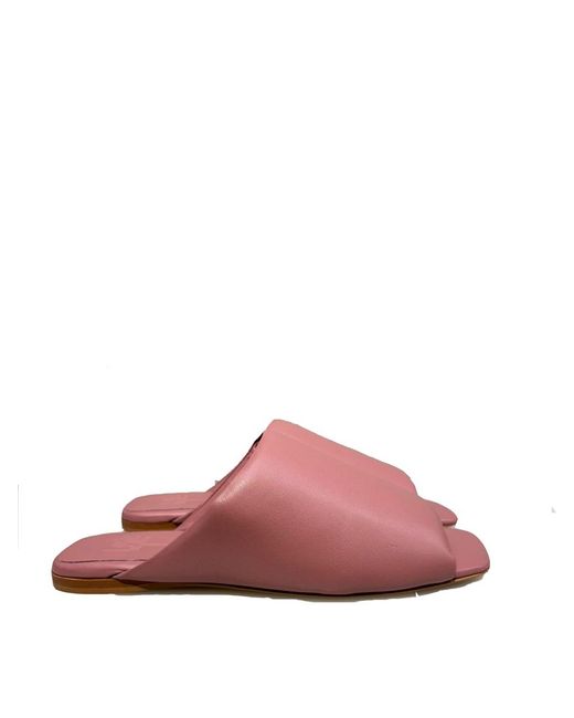 LA ROSE Brown Slip On Slides