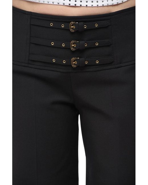 Versace White Flared Flat Front Pants