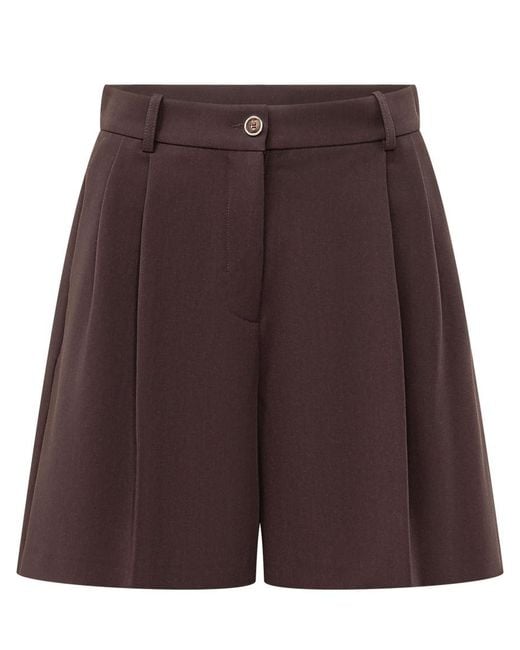 Pinko Purple Solid Shorts