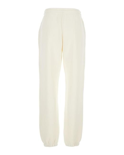Moncler White Relaxed Joggers Pants