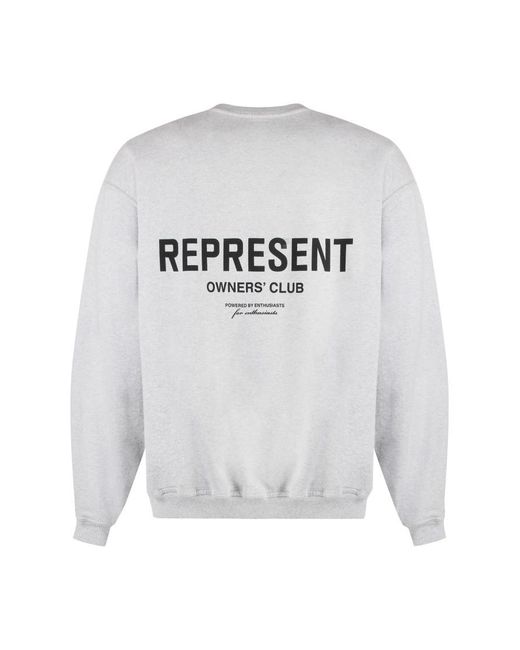 Represent White Logo Sweatshirts for men