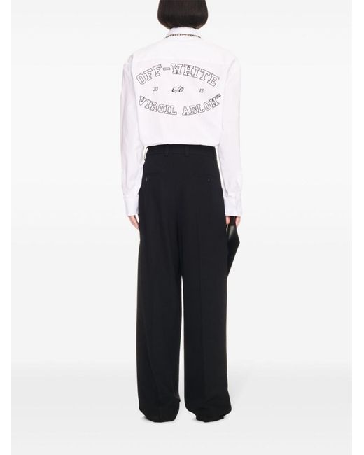 Off-White c/o Virgil Abloh Blue Wool Darted Pant for men
