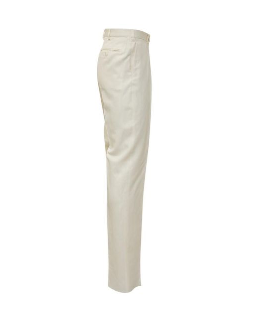 Gabriele Pasini Gray Straight Flat Front Pants for men