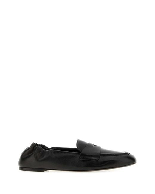 Stuart Weitzman Black Solid Loafers