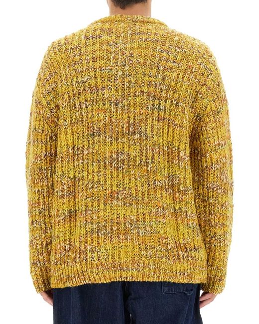 YMC Yellow Knitted Sweaters for men
