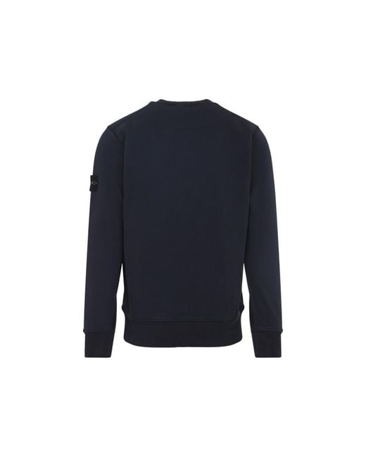 Stone Island Blue Solid Sweatshirt for men