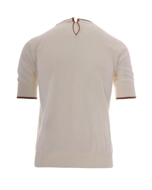 Max Mara White Solid Crew Neck Sweater