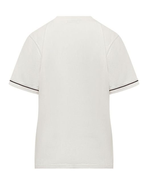 Ferragamo White Solid Crew Neck T-Shirt