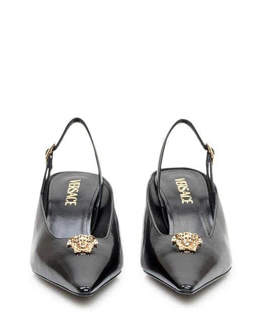 Versace White Slingback Pumps
