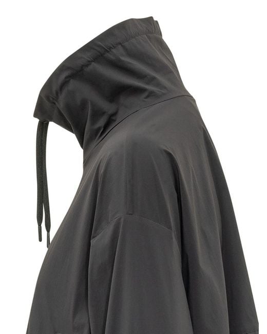 Herno Black Solid Shirt Collar Jacket