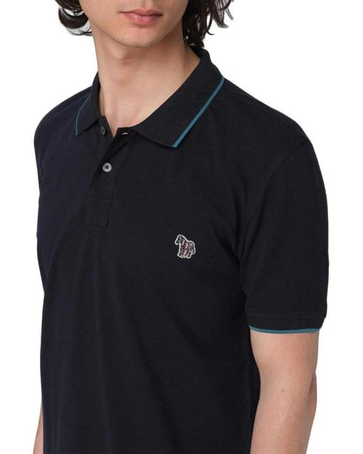Paul Smith Black Logo Polo for men