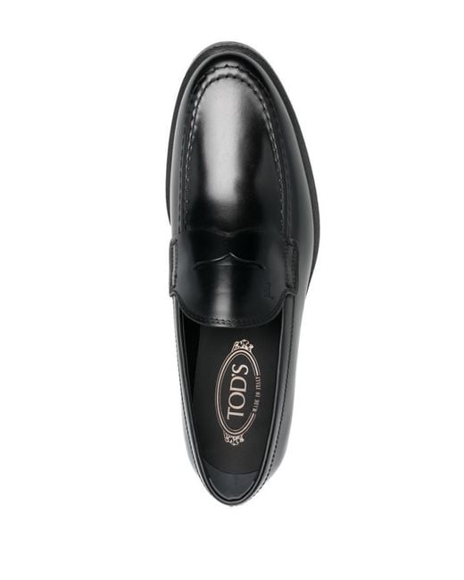 Tod's Black Leather Loafer for men