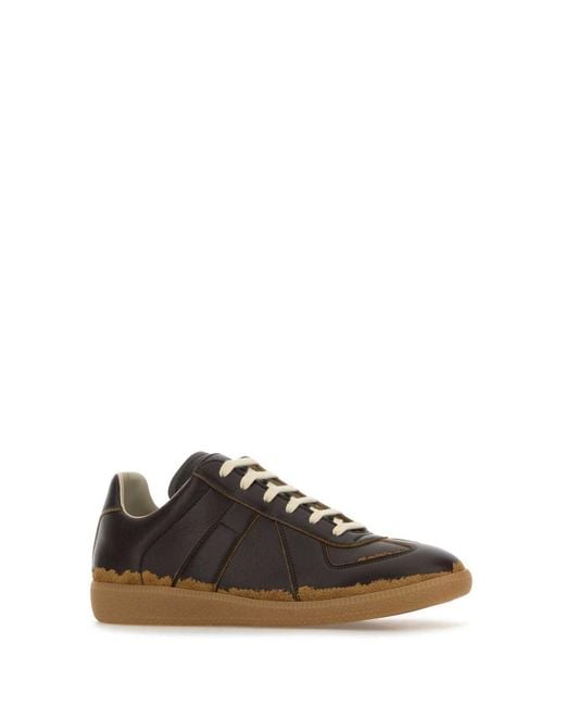 Maison Margiela Brown Leather Sneakers for men