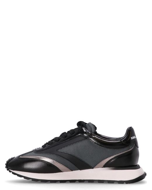 Karl Lagerfeld Black Lace Up Sneakers