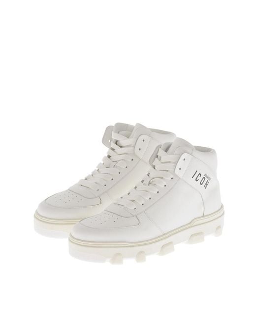 DSquared² White Logo Sneakers for men