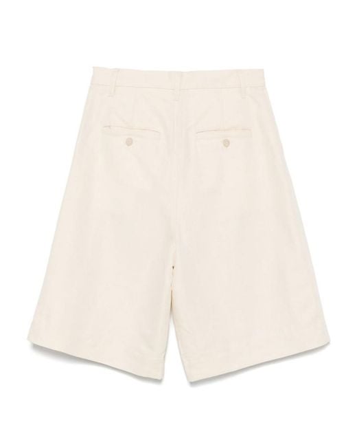 Filippa K Natural Linen And Cotton Blend Shorts