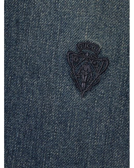 Gucci Blue Regular Logo Shirt for men