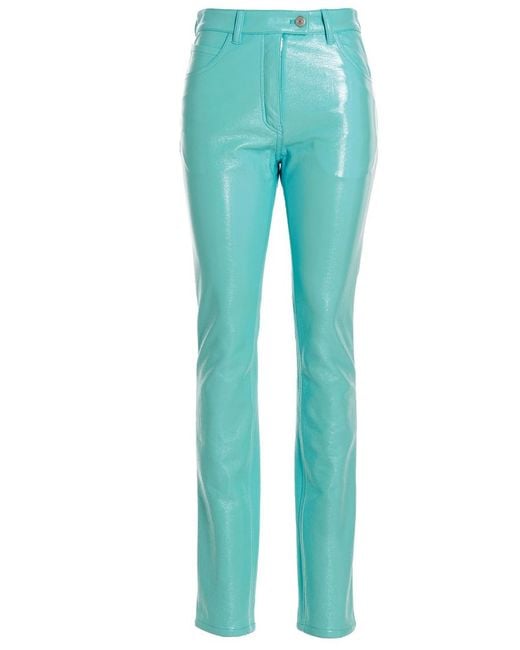 Courreges Light Vinyl Pants in Blue Lyst