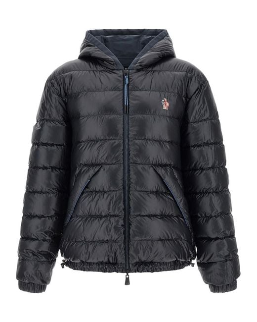 Moncler Blue Solid Hood Jacket for men