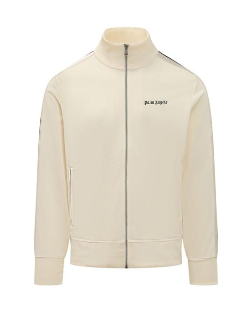 Palm Angels Natural Solid Mock Collar Jacket for men