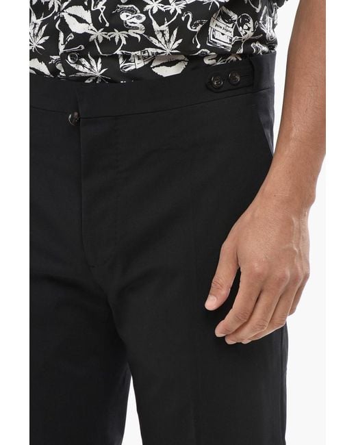 DSquared² Black Straight Flat Front Pants for men