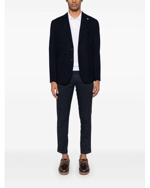 Fay Blue Classic Capri Pants for men