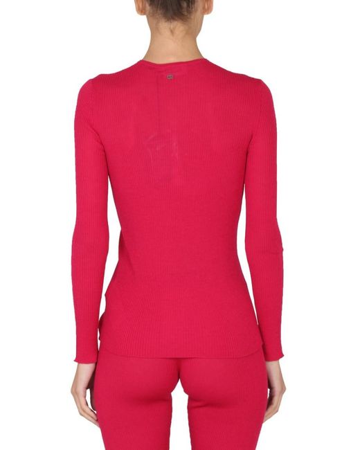 DSquared² Red Knitted V Neck Sweater