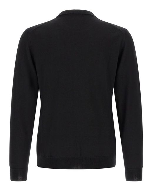 Zanone Black Solid Crew Neck Sweater for men