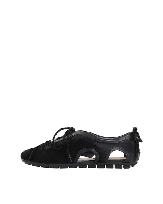Simone Rocha Black Round Toe Sneakers