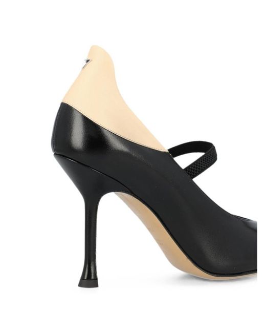Fendi Black Color Block Pumps