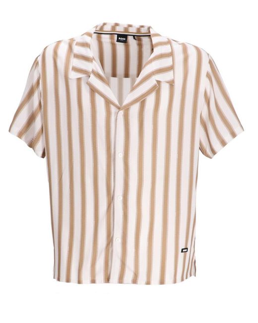 Boss Pink Striped Shirt for men
