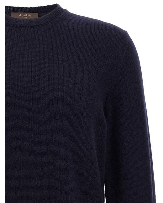Zanone Blue Wool Sweater for men