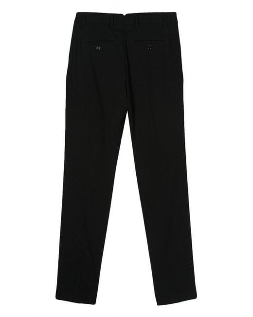 AMI Black Wool Cigarette Trousers