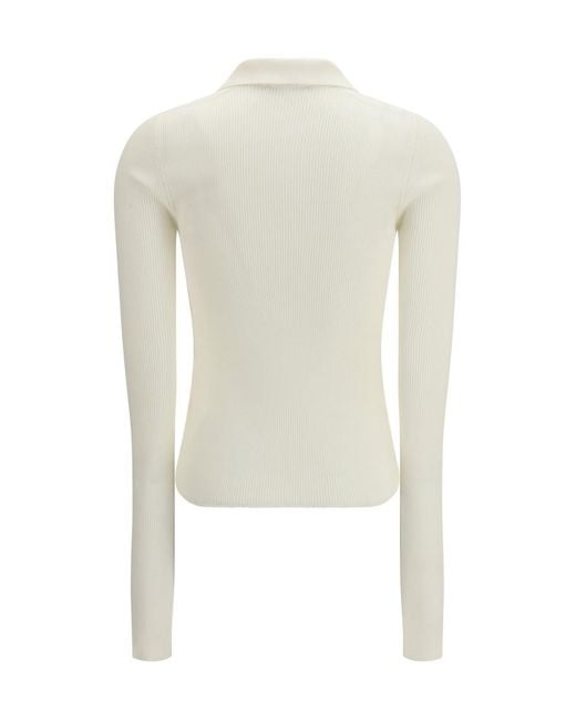 Rier White Solid Shirt Collar Polo