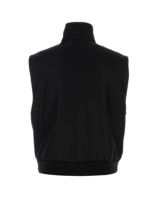 Jil Sander Black Mock Collar Jacket for men