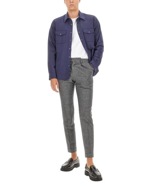 Aspesi Blue Solid Shirt for men