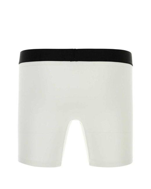 DSquared² White Stretch Swimming Trunk for men