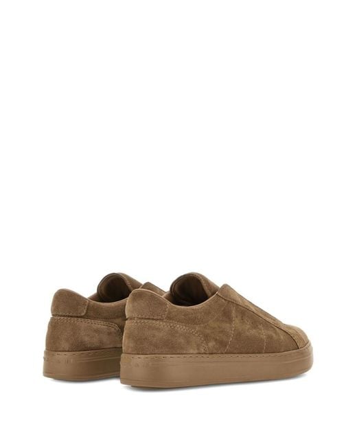 Hogan Brown Suede Logo Sneakers for men