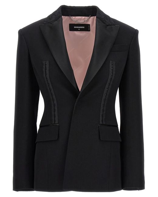 DSquared² Black 'Dana' Blazer