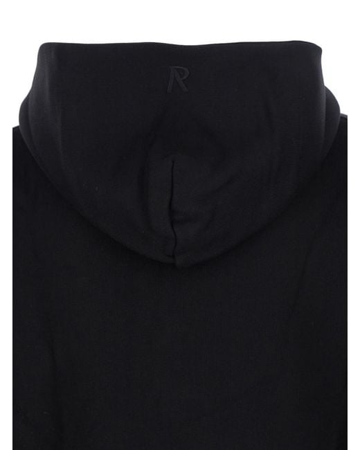 Represent Black Solid Hood Sweatshirts for men