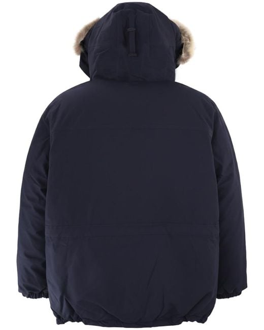 Nigel Cabourn Blue Solid Hood Jacket for men