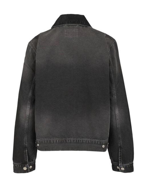 Carhartt Black Solid Shirt Collar Jacket