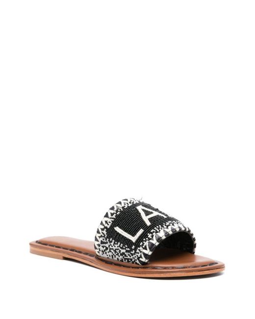 De Siena Black Slip-On Flats
