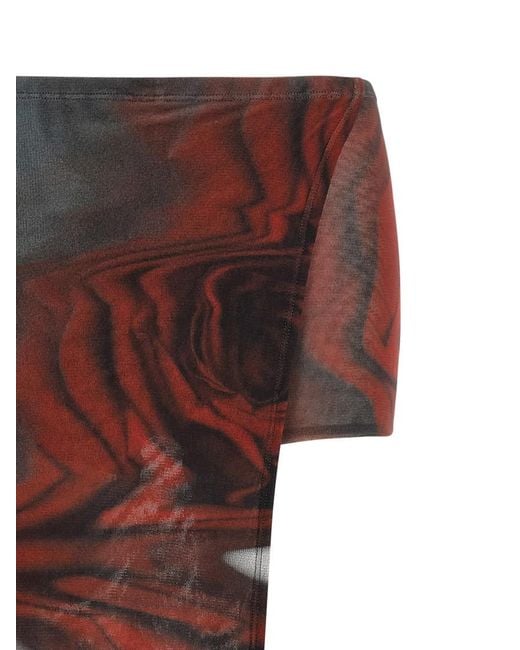Jean Paul Gaultier Purple The Blurry Roses Skort