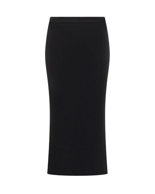 Givenchy Black Solid Maxi Skirt