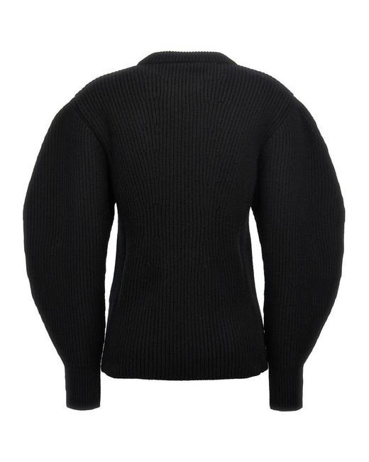 Jil Sander Black Ribbed Sweater