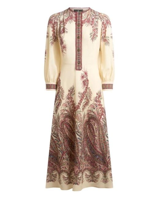 Etro Natural Printed Dress