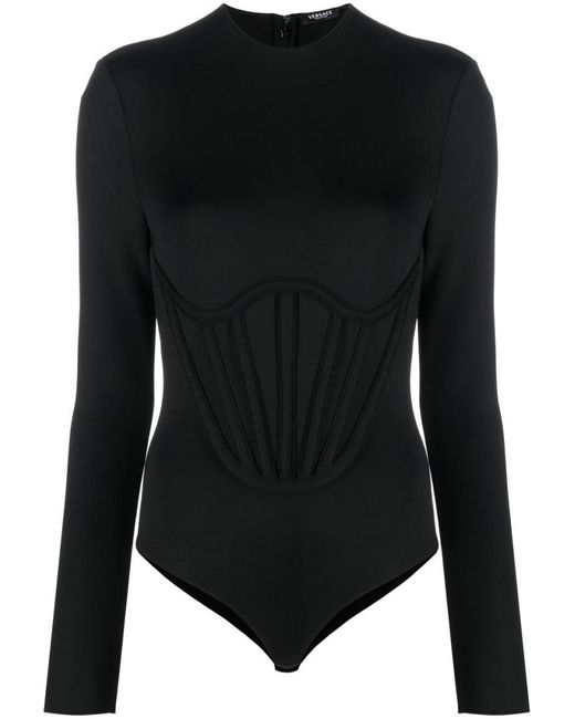 Versace Black Solid Swimwear