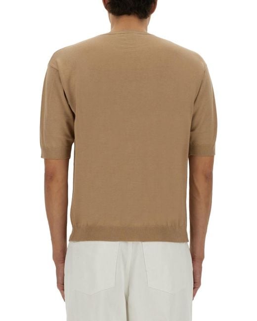 Moschino Natural Crew Neck Sweaters for men